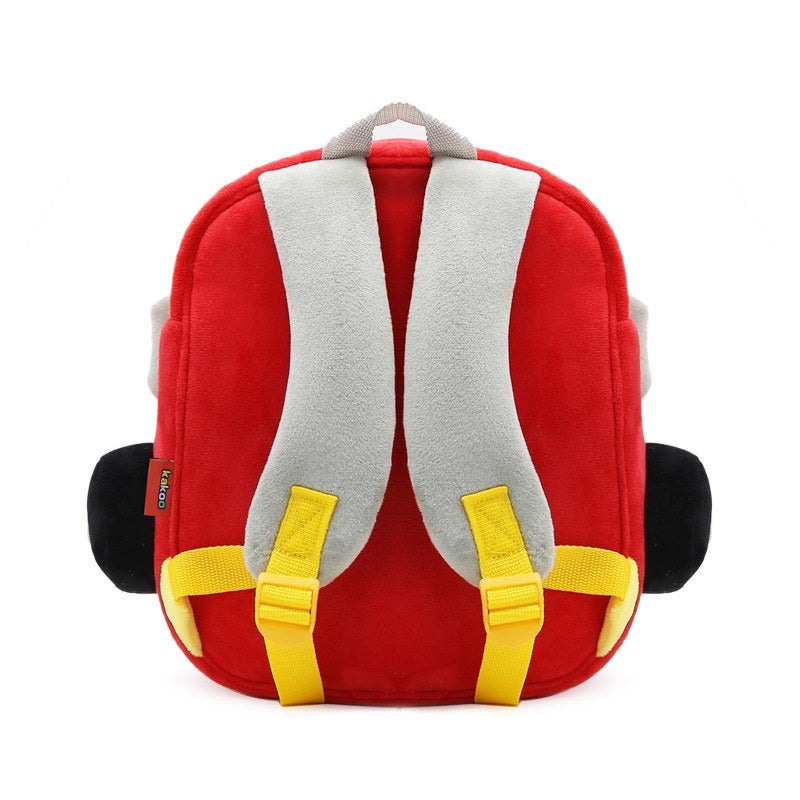 Plush Kids Backpack, Fire Truck Vehicle Design, Soft Lightweight School Bag for Toddlers and Preschool Kids - Image 5