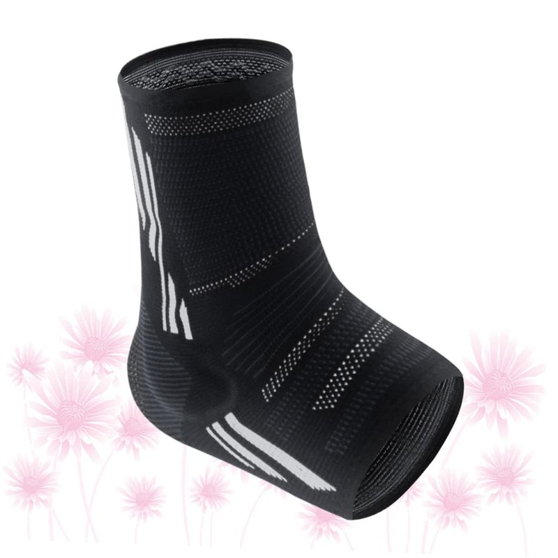 Ankle Support Brace Breathable Sports Sleeve For Sprain Injury Prevention Running Basketball Tennis Volleyball Black Grey Xl - Image 4