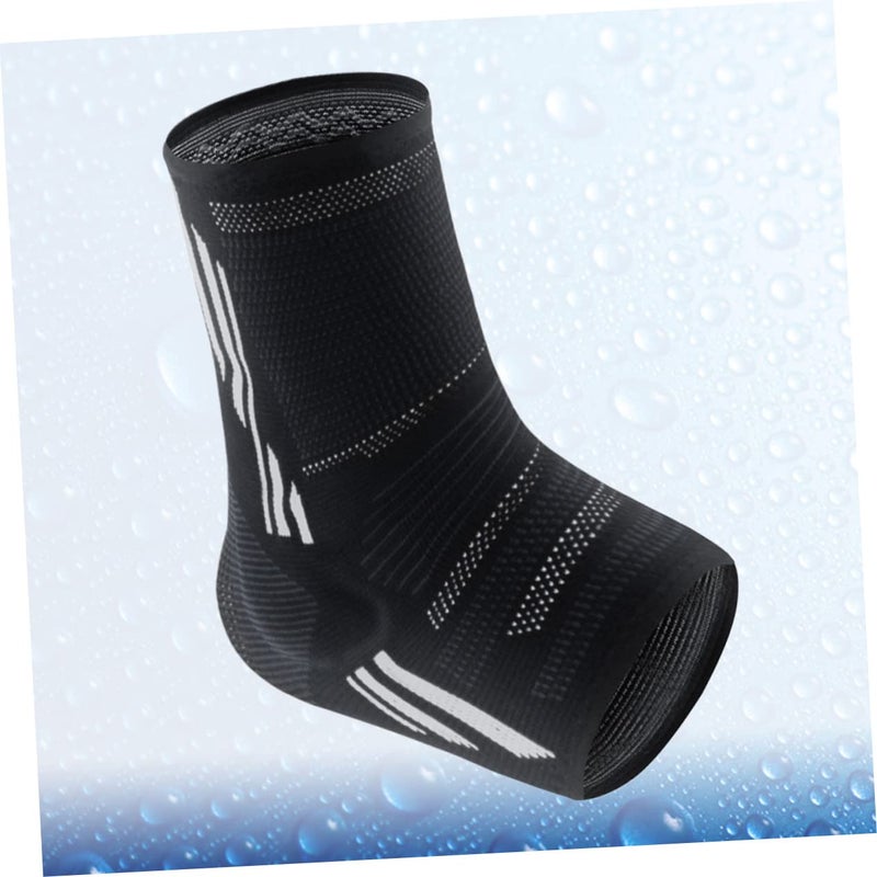 Ankle Support Brace Breathable Sports Sleeve For Sprain Injury Prevention Running Basketball Tennis Volleyball Black Grey Xl - Image 5