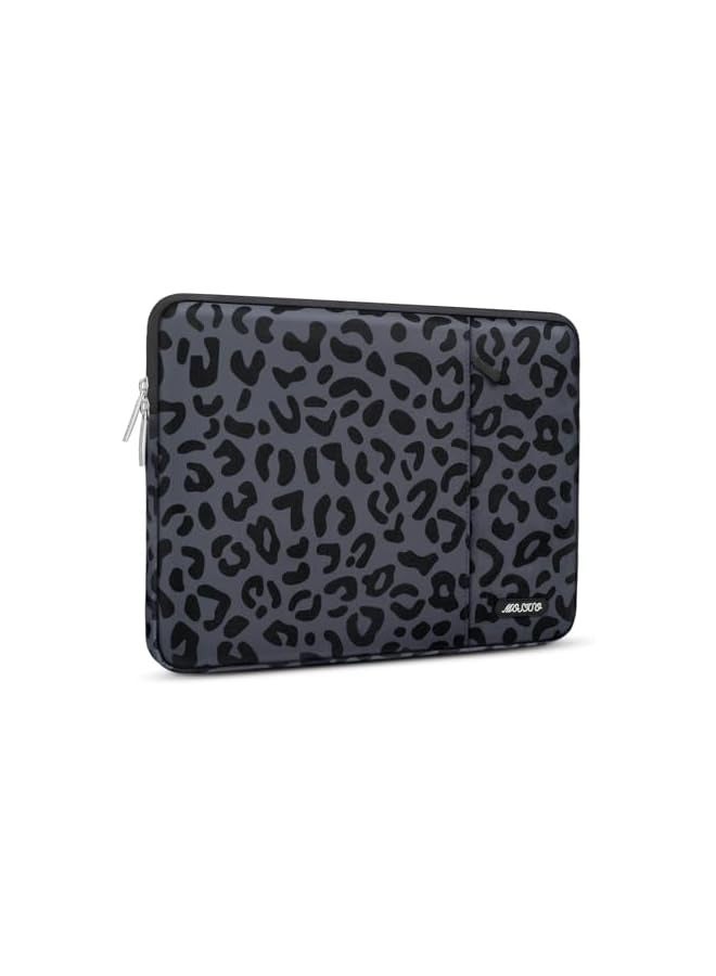 موسيسو حقيبة لاب توب متوافقة مع ماك بوك اير/برو، 13-13.3 بوصة نوت بوك، متوافقة مع ماك بوك برو 14 بوصة 2023-2021 A2779 M2 A2442 M1، حقيبة رأسية من البوليستر المحبب مع جيب، أسود - Image 1