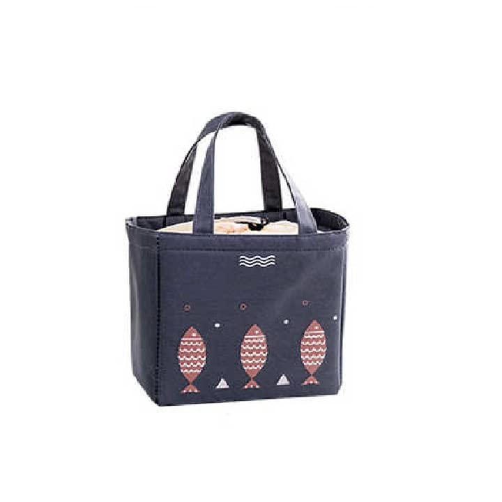 AZOD AZOD Lunch Bag Insulated Waterproof Oxford Travel Picnic Lunch Pouch Thermal Bags with Zipper Portable Lunch Box for Adults Kids || Gray  - Image 1