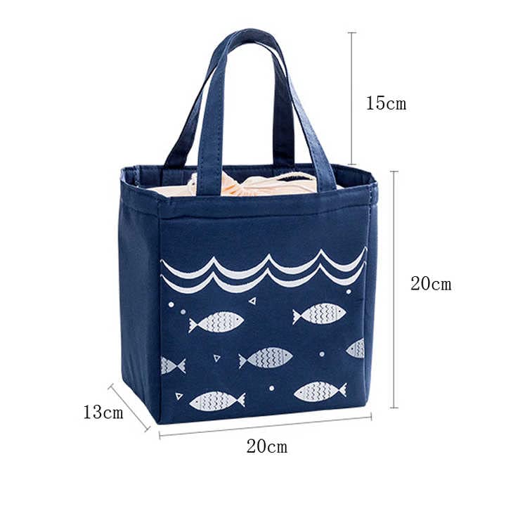 AZOD AZOD Lunch Bag Insulated Waterproof Oxford Travel Picnic Lunch Pouch Thermal Bags with Zipper Portable Lunch Box for Adults Kids || Gray  - Image 2