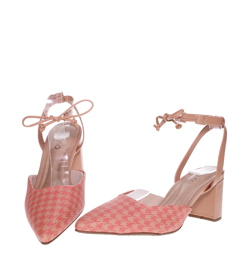 Beira Rio Nude Mid Heels Sandals for Women – Sling Back Heel Sandals for Girls with Ankle Strap for Women | Best Price UAE