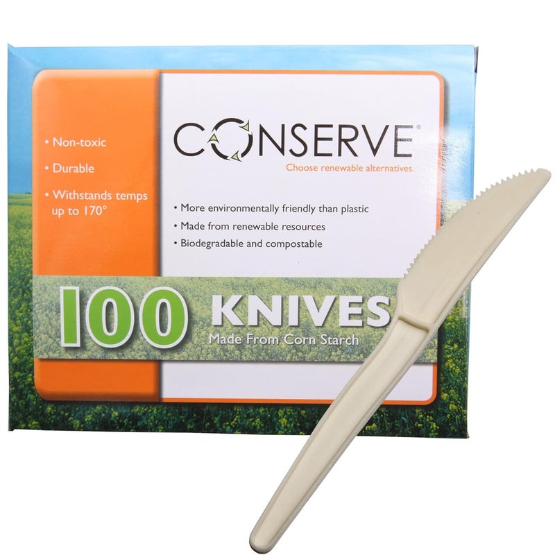 Baumgartens CONSERVE Knives 100 Pack OFF WHITE 10233 - Image 1