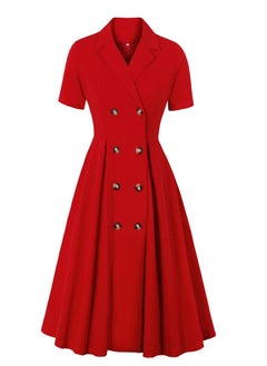 tailored collar high waist temperament dress