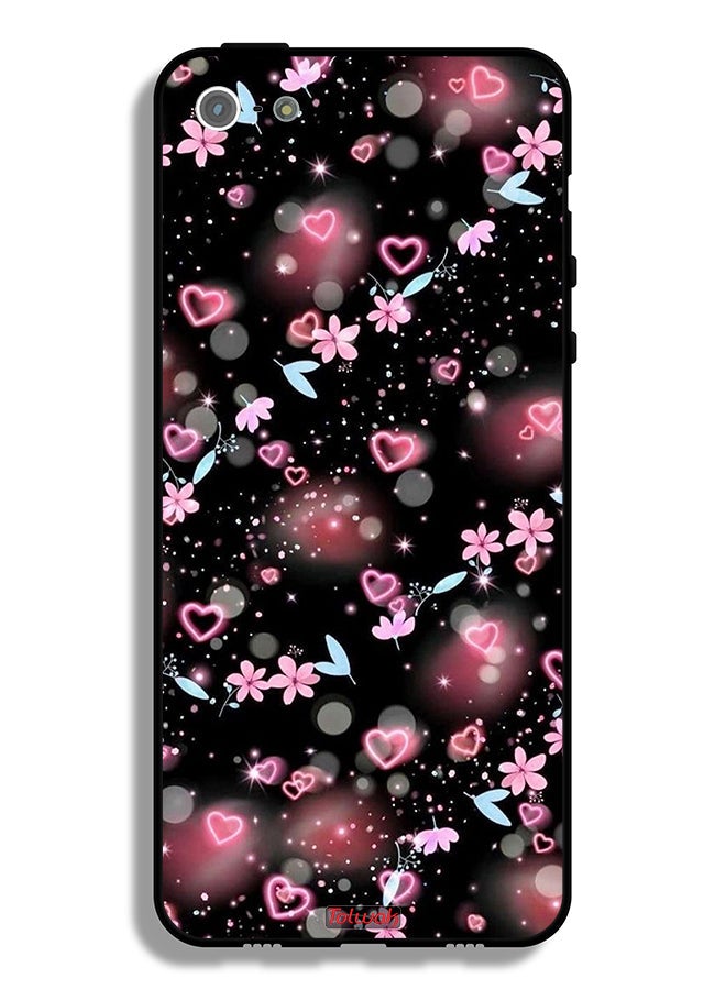 Tolwak Apple iPhone 5/5s/SE Protective Case Small Hearts And Flowers - Image 2