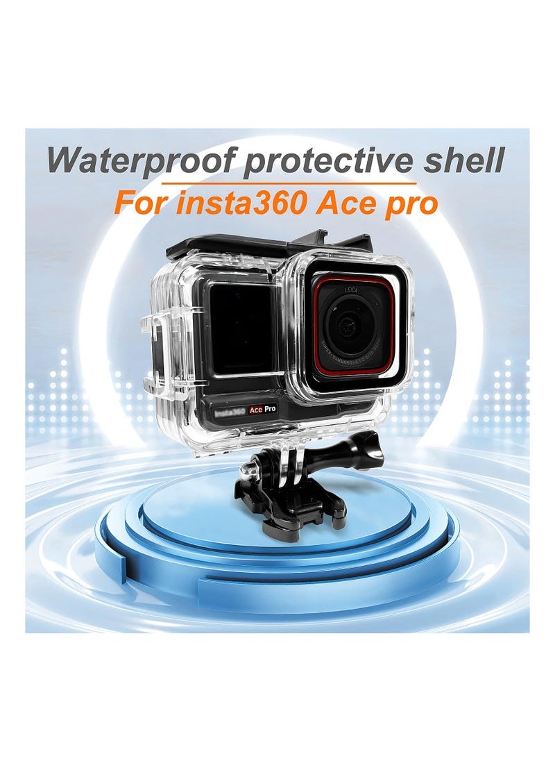 Generic - Housing Case for Insta360 Ace Pro, Underwater Dive Protective Shell Waterproof Up to 60m (197ft) with Bracket Accessories - Image 1