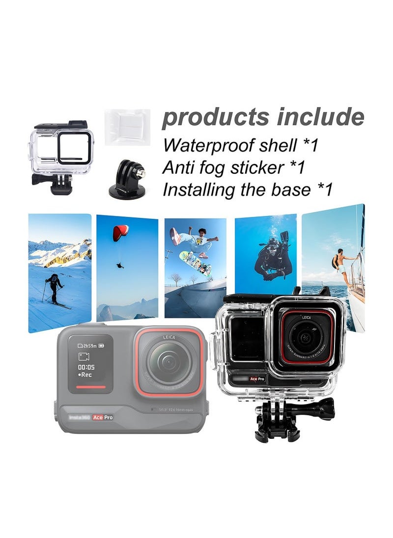 Generic - Housing Case for Insta360 Ace Pro, Underwater Dive Protective Shell Waterproof Up to 60m (197ft) with Bracket Accessories - Image 1