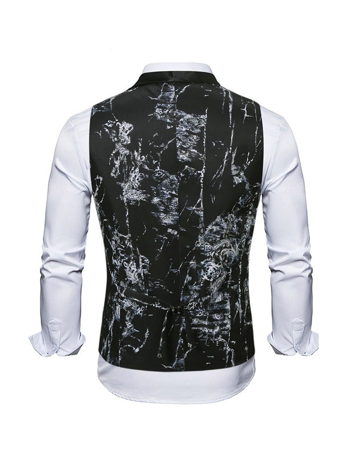 KUYING New Double Breasted Gun Collar Suit Vest  - Image 3
