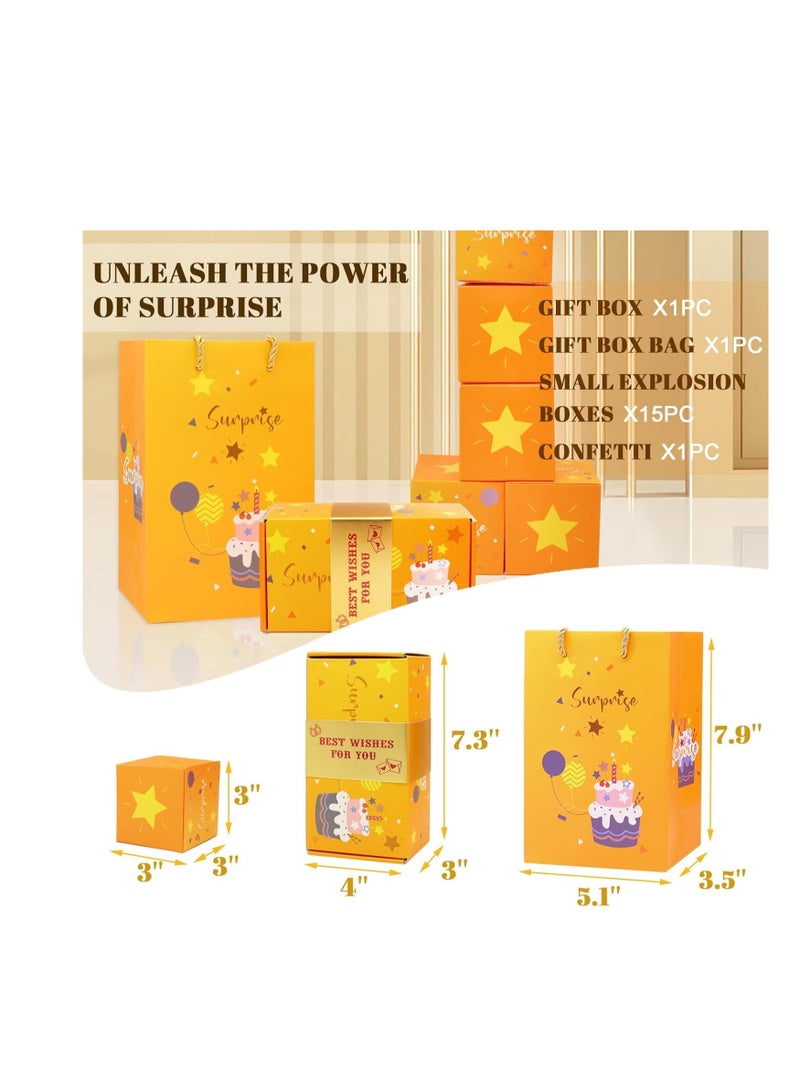 KASTWAVE Surprise Gift Box Explosion for Money, Explosion for Money Cash Birthday Money Box Exploding Gift Box, Cash Explosion Luxury Gift Box for Birthday Anniversary   Proposal (15 Bounces) - Image 3