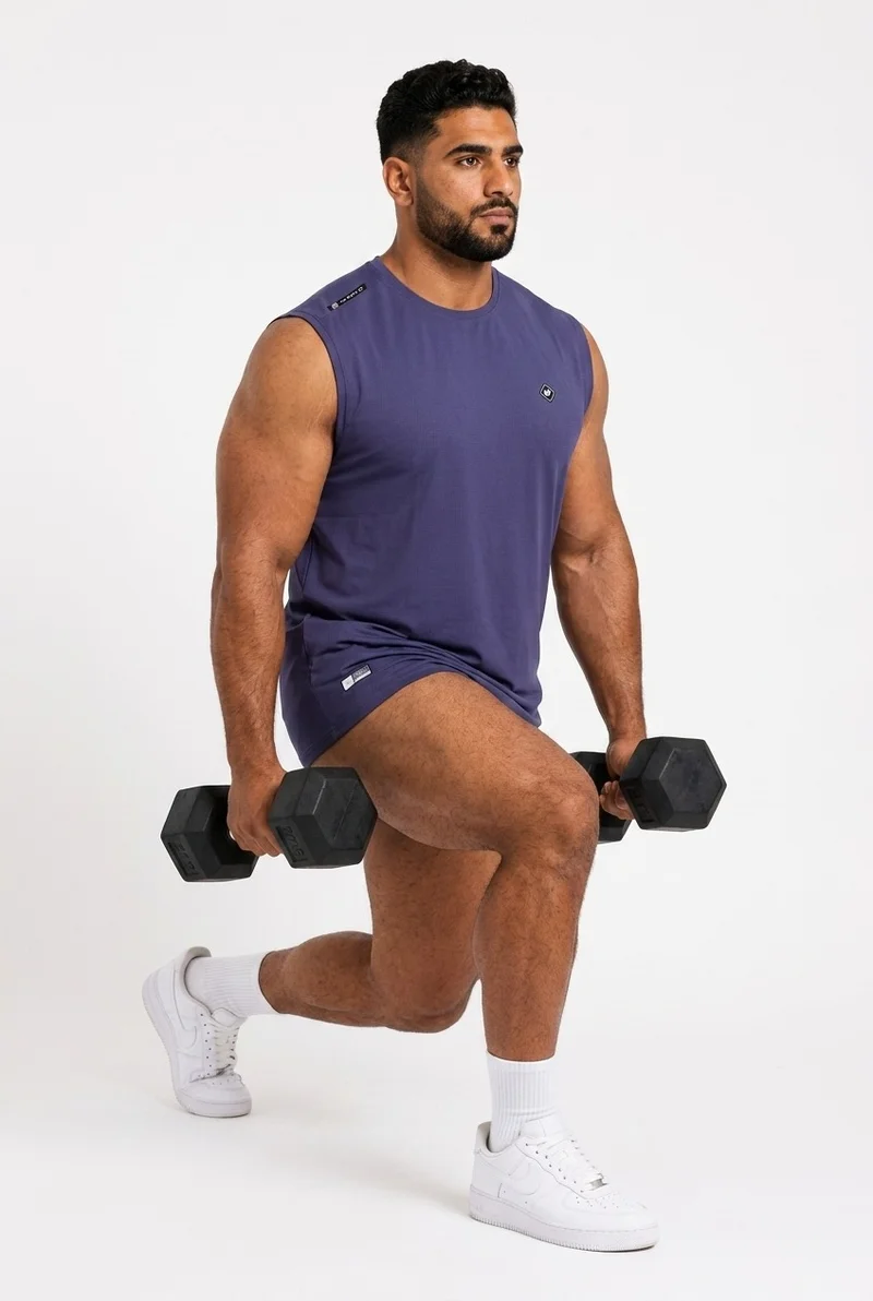 Moveletix Blue Men's Plus Size Training Tank Top Blue for Men | Best Price UAE
