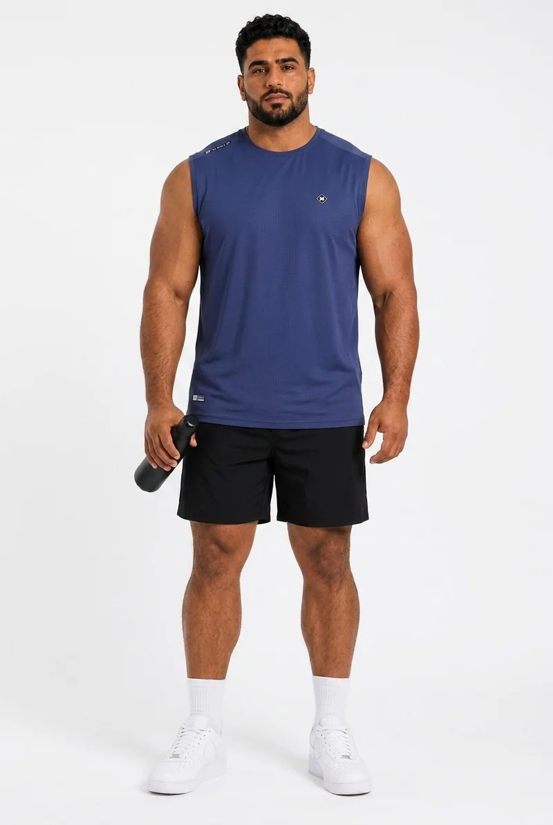 Moveletix Blue Men's Plus Size Training Tank Top Blue for Men | Best Price UAE