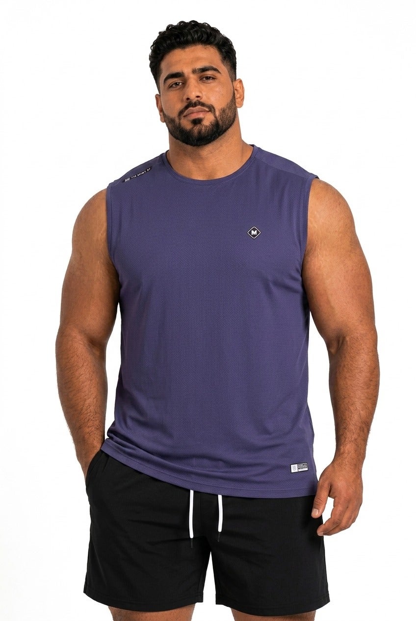 Moveletix Men's Plus Size Training Tank Top Blue