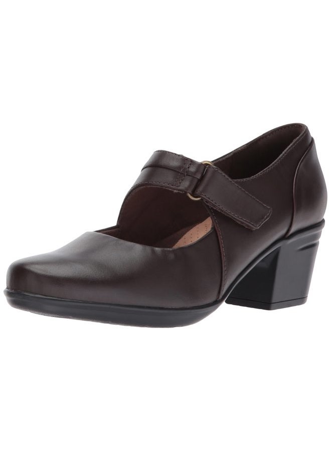 clarks Women's Emslie Lulin Pump, Brown Leather, 5 - Image 1