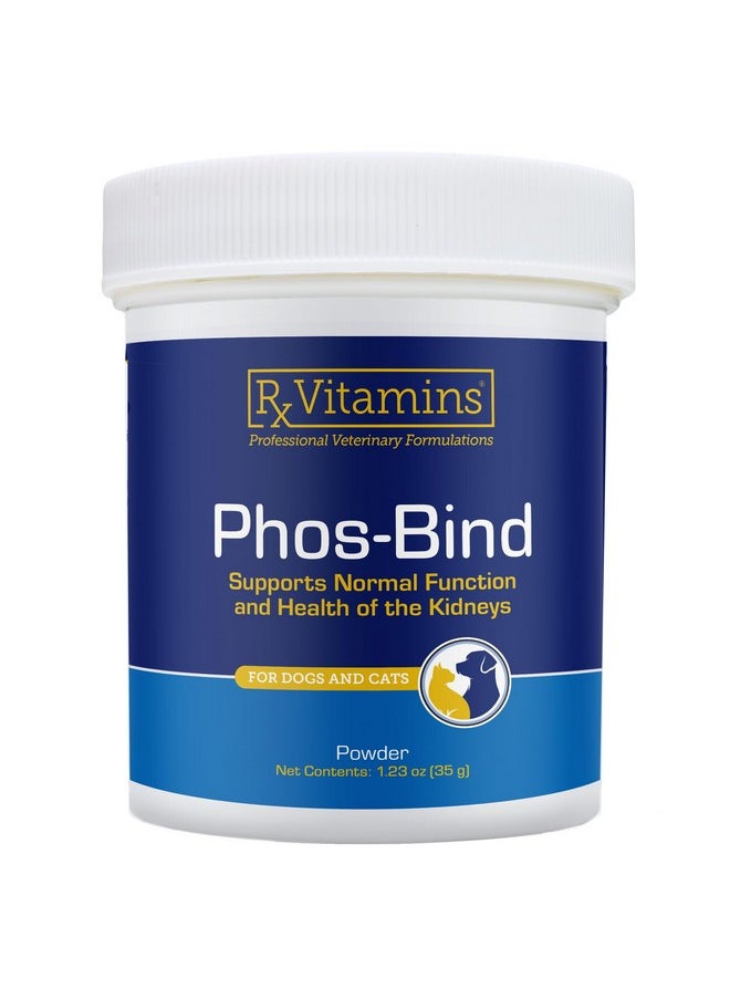 Rx Vitamins PhosBind  Kidney Support Supplement Powder  Phosphate Binder For Cats & Dogs For Kidney Health  Supports Normal Kidney Cleanse And Essential Kidney Care  35G  - Image 1
