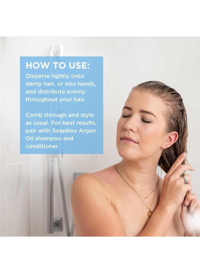 Soapbox Argan Anti-Frizz Smoothing Serum 147ml | Nourishing Hair Serum with Argan Oil | Vegan, Sulfate-Free & Color Safe - Image 3