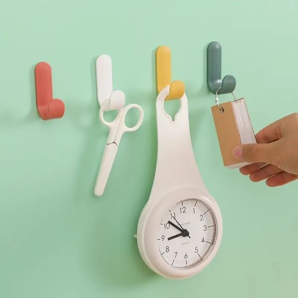 GODFLY GODFLY Plastic Hooks Plastic Wall Hooks Wall Hook Self Adhesive Hanger Hooks Heavy Duty Clothes Handbag Hanger for Home Kitchen Bathroom Towel Umbrella Key Hanging Rack30 PCS  - Image 5