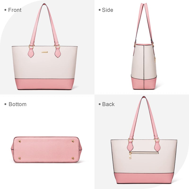 Bagsure 4PCS Women Fashion Handbags Purses Wallet Shoulder Bags Casual Tote Bag Crossbody Bags, Handbag Set Gift for Ladies Girls, Satchel Purse Set for Women - Image 5