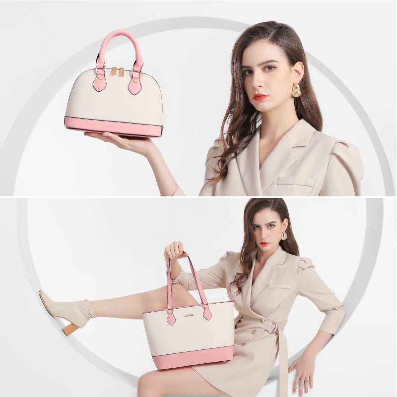 Bagsure 4PCS Women Fashion Handbags Purses Wallet Shoulder Bags Casual Tote Bag Crossbody Bags, Handbag Set Gift for Ladies Girls, Satchel Purse Set for Women - Image 2