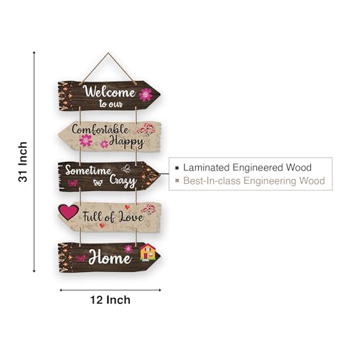 Xtore Decorative Wall Art MDF Wooden Wall Hanger for Living Room | Bedroom | Office | Kitchen | Home Decor - (XT117) - Image 4