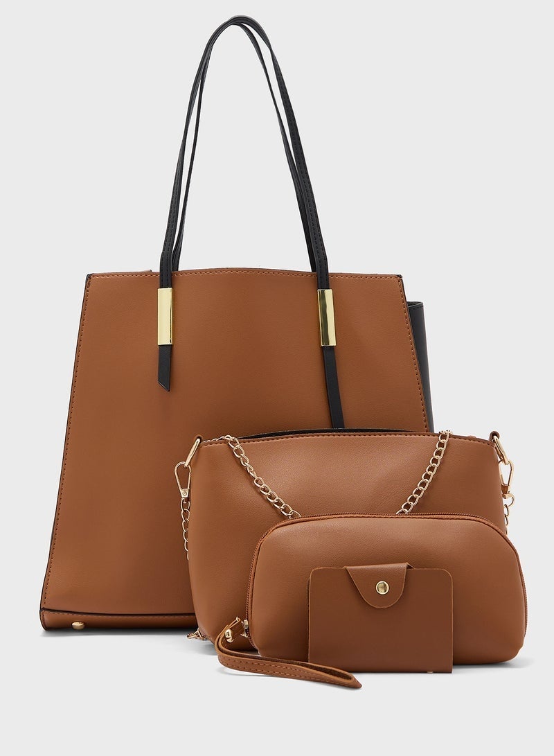 Ella’s kitchen 4 In 1 Handbag Set With Tote, Crossbody, Pouch And Cardholder - Image 1