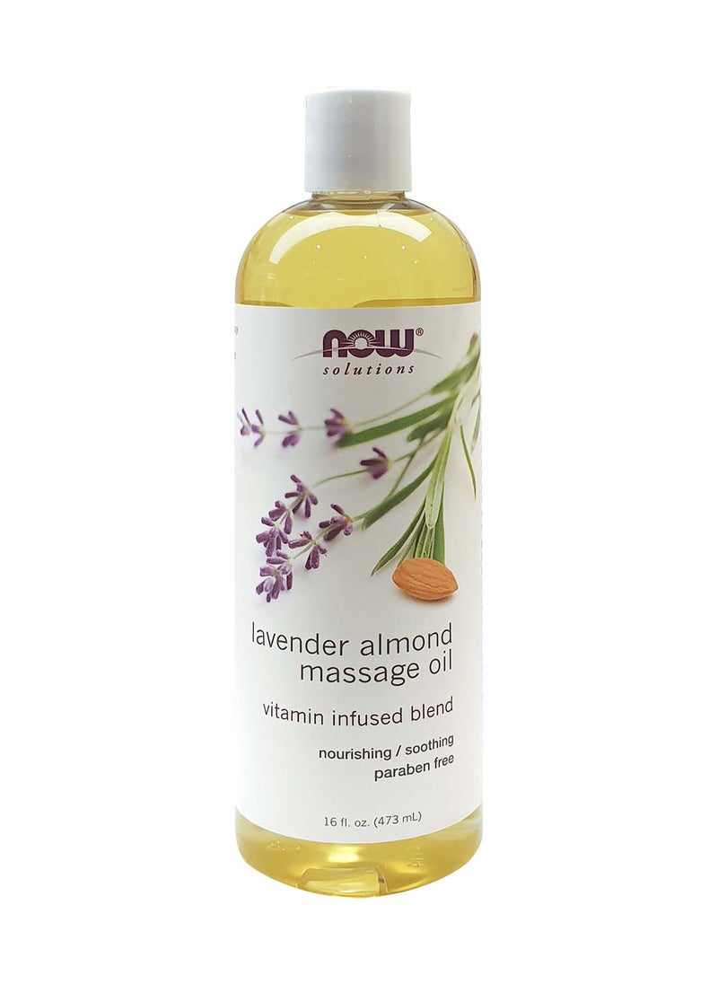 now Now Solutions, Lavender Almond Massage Oil 16 fl oz. / 473 ml  - Image 1