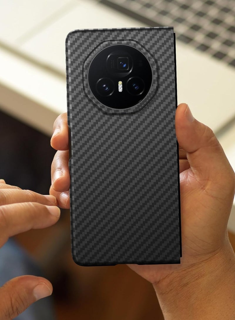 Ultra Thin Case for Honor Magic V3: Shockproof Lightweight Protection Slim Bumper Phone Case Carbon Fiber Texture Cover for Honor Magic V3 2024 (Black) - Image 1