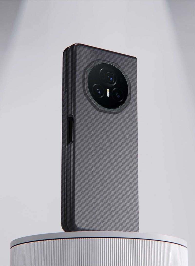 Ultra Thin Case for Honor Magic V3: Shockproof Lightweight Protection Slim Bumper Phone Case Carbon Fiber Texture Cover for Honor Magic V3 2024 (Black) - Image 3