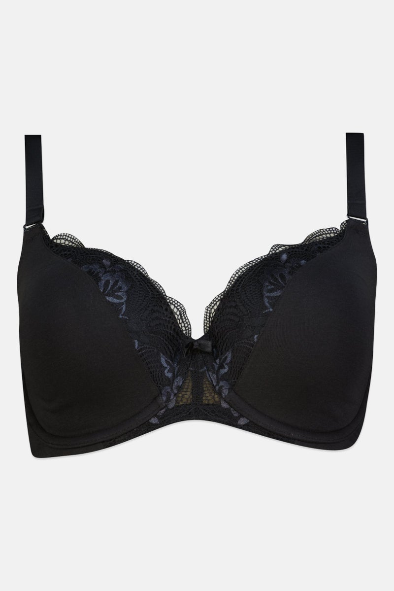 TRIUMPH Women Lace Padded Underwired Bra, Black - Image 1