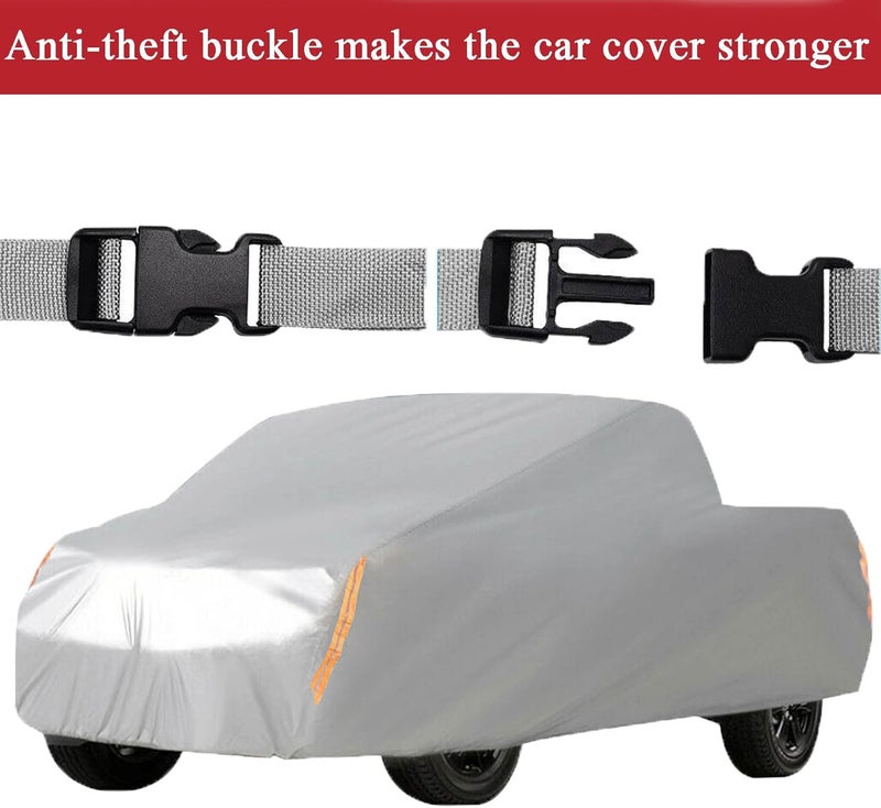 SEBLAFF Full Coverage Car Cover for Pickup Trucks - All Weather Protection, Silver, Universal Fit - Image 5