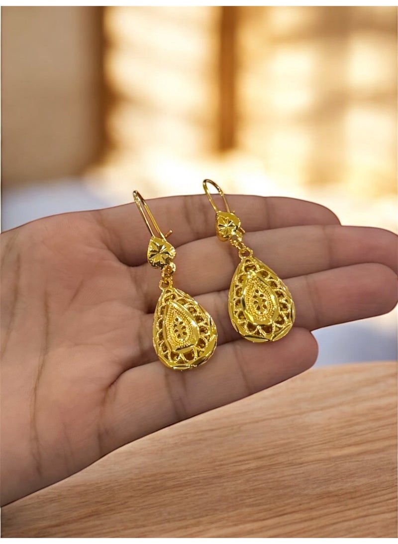 GOLDMAX Elegant 21k Gold Plated Earrings For Women - Image 1
