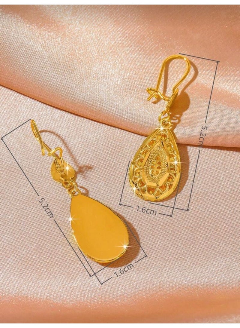 GOLDMAX Elegant 21k Gold Plated Earrings For Women - Image 4