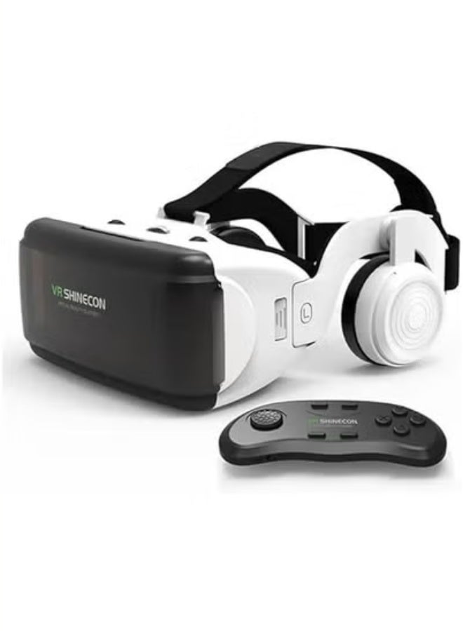 نظارات VR 3D بفيديو 360 درجة بصوت بلوتوث، إطار قابل للتعديل، شاشة 7.2 بوصة، متوافقة مع أجهزة متعددة، بما في ذلك أجهزة التحكم في الألعاب - Image 1