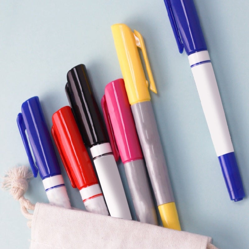 Simbalion Dual Tip Oil Based Paint Marker: 15cm x 2cm x 1cm Blue, Smooth Consistent Ink Flow - Durable Long Lasting Multi Purpose Marker for Art Projects, Office, Study and On The Go - Image 5