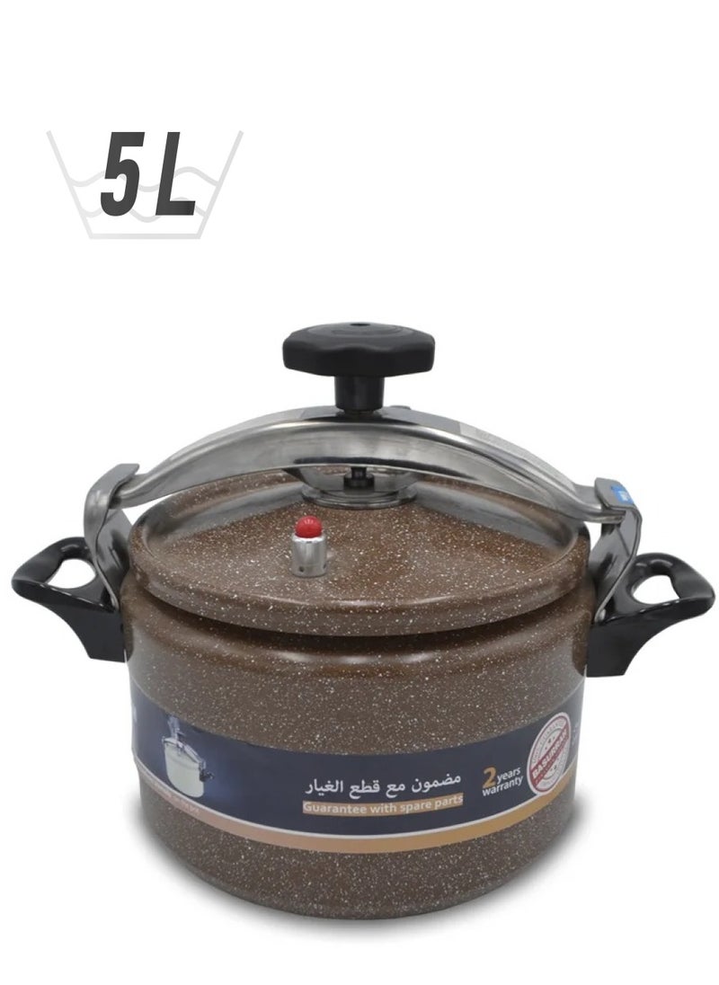 BASURRAH - Granite pressure cooker brown color 5 liters - Image 1