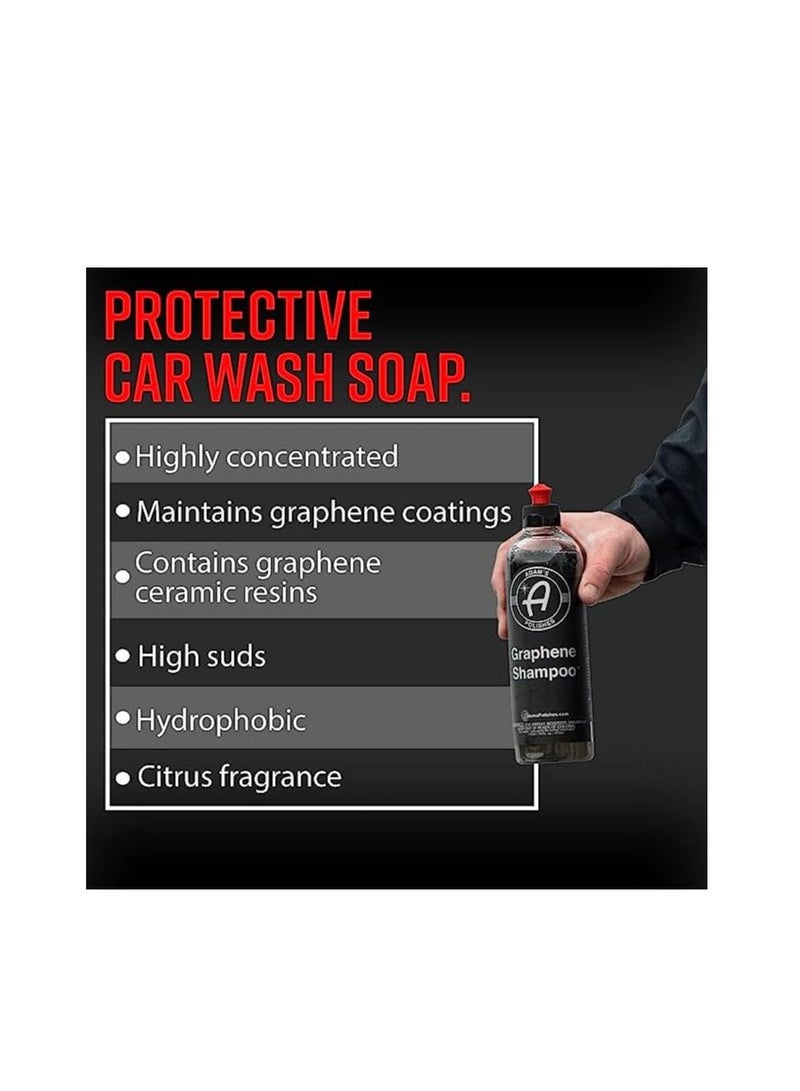 Adam's Polishes Adam's Graphene Shampoo 16oz Graphene Ceramic Coating Infused Car Wash Soap Powerful Cleaner & Protection In One Step pH Neutral High Suds For Foam Cannon Foam Gun Or Detailing Bucket  - Image 2