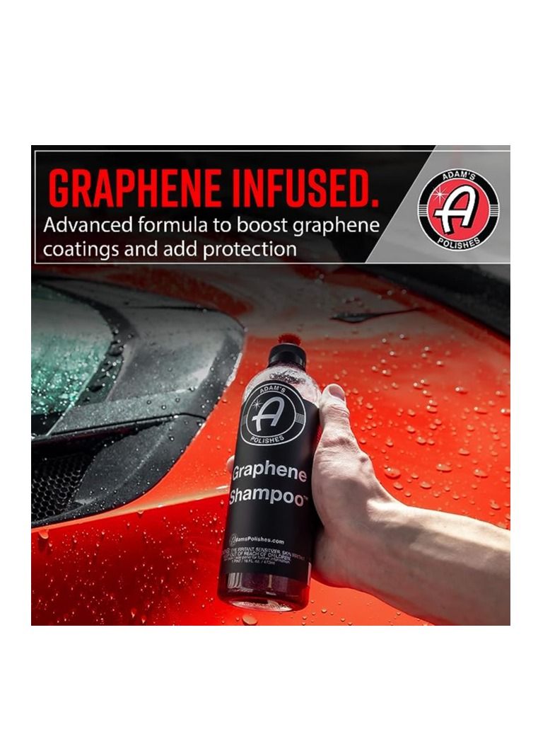 Adam's Polishes Adam's Graphene Shampoo 16oz Graphene Ceramic Coating Infused Car Wash Soap Powerful Cleaner & Protection In One Step pH Neutral High Suds For Foam Cannon Foam Gun Or Detailing Bucket  - Image 3