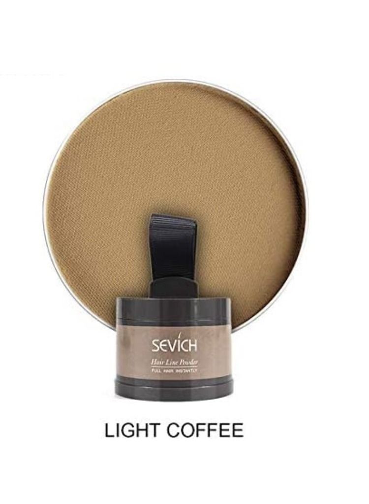 Sevich Instantly Hairline Shadow Hairline Powder Quick Cover Hair Root Concealer Eyebrows & Beard Line Hair Root Touch Up for Thinning Hairline Windproof & Sweatproof (Light Coffee) - Image 2