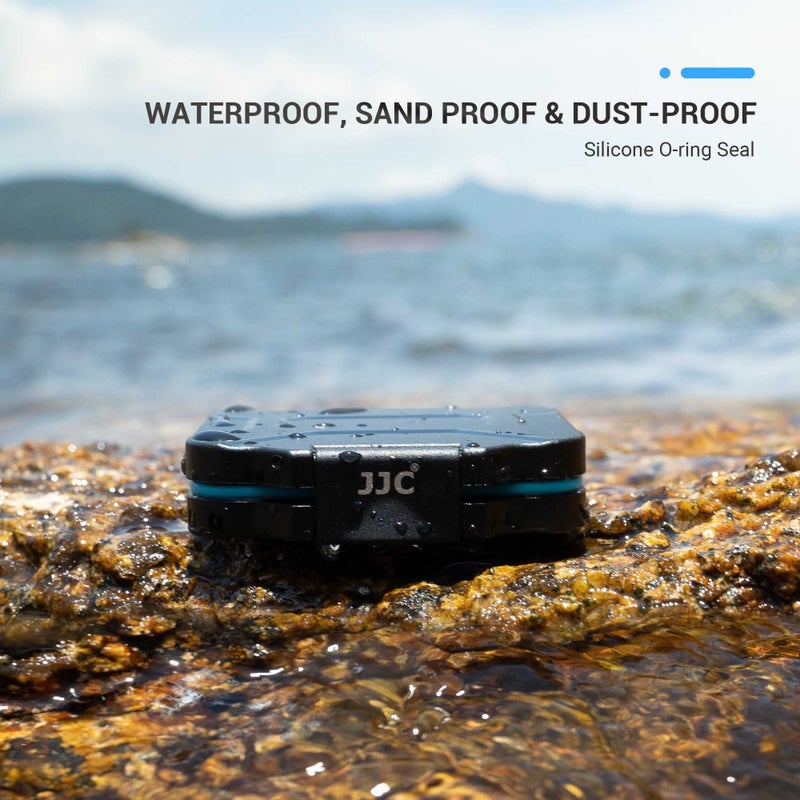 JJC 12 Slots Portable SD Micro SD Memory Card Case, Water-Resistant and Anti-Shock SD MSD TF Card Holder Storage Organizer for 8 Micro SD Card & 4 SD/SDHC/SDXC Card with EVA Foam Interior - Image 5