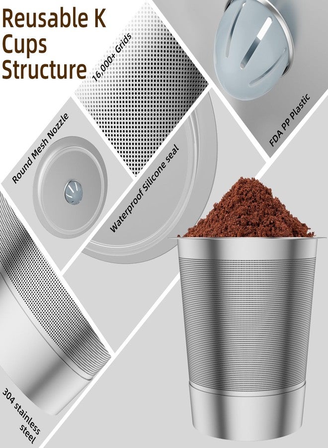 vibement 2 Pack Reusable K Cup Coffee Pods, Universal Stainless Steel Refillable K Cup Coffee Filters for Keurig 1.0 and 2.0 Coffee Makers - Image 2