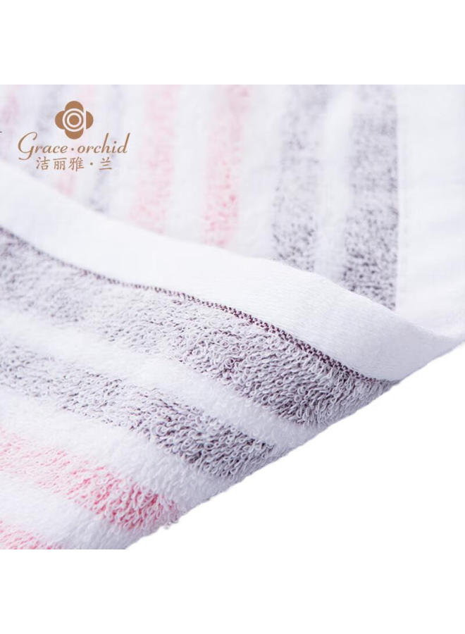 Grace Xinjiang Pure Cotton Towel, Soft And Comfortable, Highly Absorbent Face Towel, Striped Face Cloth, Two-Pack Gift Box, 80G/Piece - Image 1