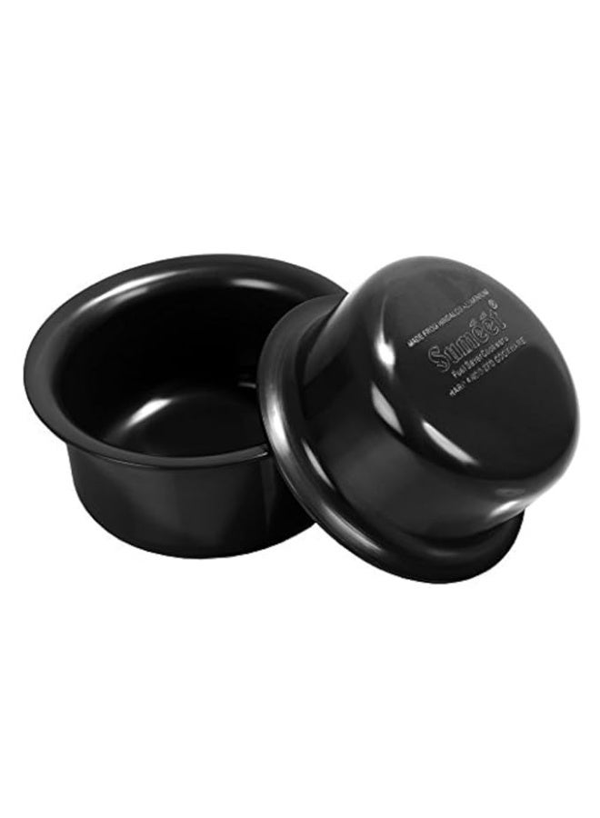 Sumeet 3mm Hard Aluminium Anodized Nonstick Tope (Pot) set of 2pc (No.10 - No. 11) 1 liter - 1.4 liter | Black - Image 4