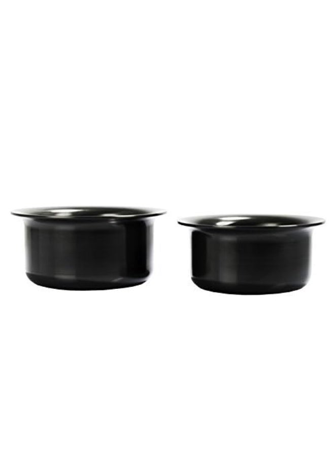 Sumeet 3mm Hard Aluminium Anodized Nonstick Tope (Pot) set of 2pc (No.10 - No. 11) 1 liter - 1.4 liter | Black - Image 3