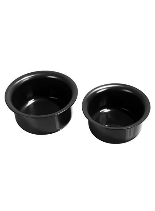 Sumeet 3mm Hard Aluminium Anodized Nonstick Tope (Pot) set of 2pc (No.10 - No. 11) 1 liter - 1.4 liter | Black - Image 1