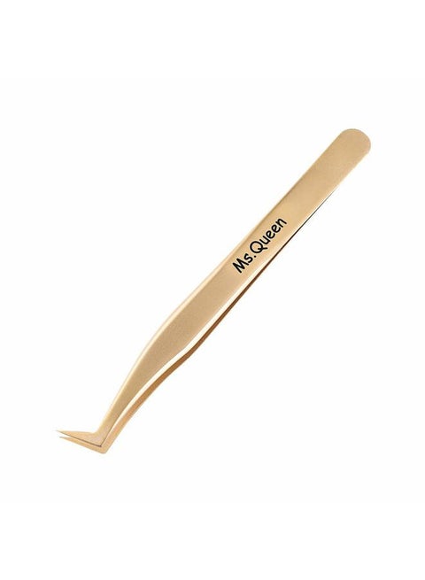Eyelash Extension Tweezers Set-Precision Tweezers for 2D-6D Volume&Individual False Lashes Extensions with PU Storage Case-Golden (Volume Tweezers/M003-2)