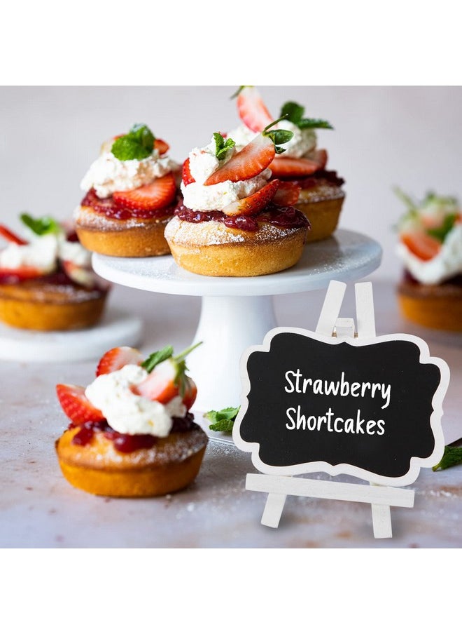 SMALL FISH - 16 Pack Mini Chalkboard Sign For Food, 3.7 X 4.2 In Wooden Framed Chalk Board For Wedding Signs, Food Labels For Party Buffet, Catering Supplies Display, Table Number, Place Cards, Event Decorations - Image 1