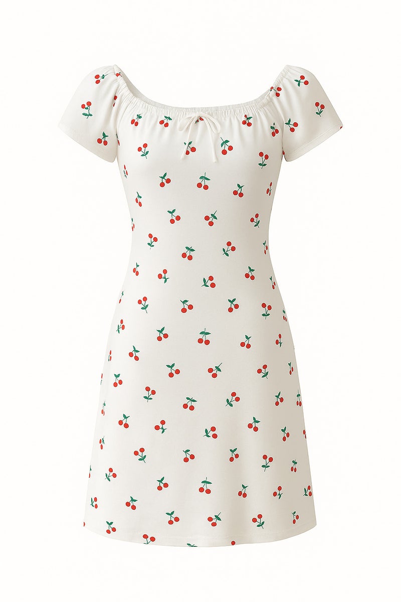 Women's swimsuit with an elegant cherry print for a feminine and beautiful look. Code 739 - Image 1