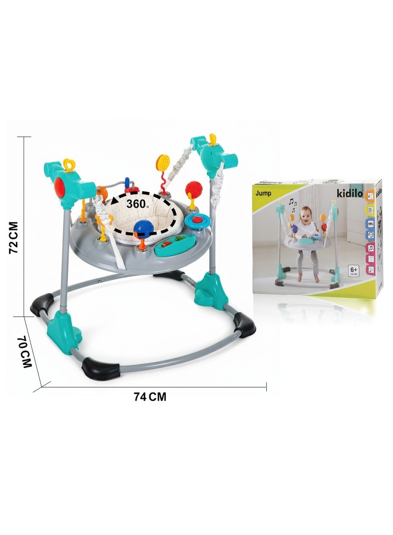 Baby Jumping Walker 360-Degree Rotating Seat and Musical Toys For Ages 6+ Months