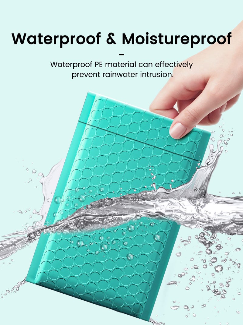 GSSUSA GSSSUSA Bubble Mailers 4x8 Inch 50 Pack Padded Envelopes Usable Size 4x7 Inch Shipping Envelopes Self Seal Small Packaging Shipping Bags for Mailing Jewelry, Small Business, Teal - Image 5