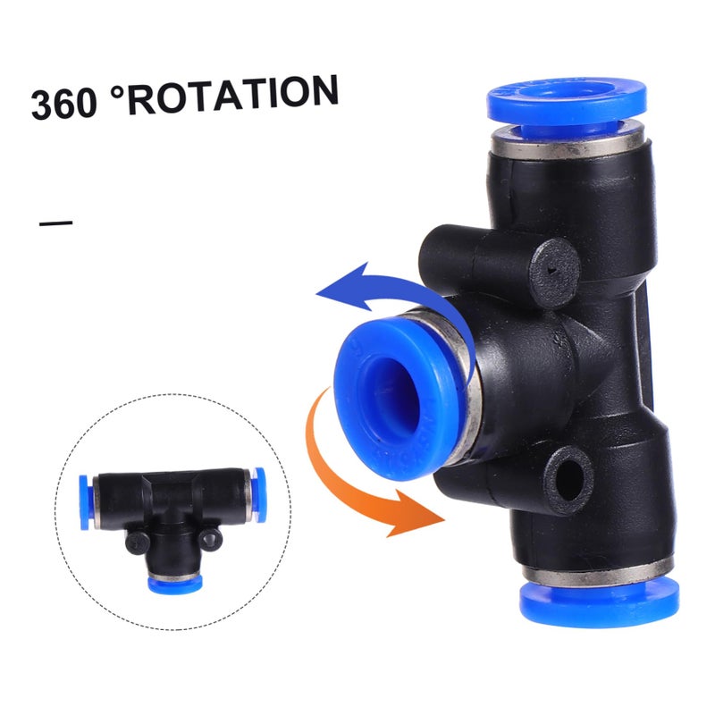 10pcs Plastic Air Hose Tee Connectors Quick Release Fittings For Compressor 3 8 Inch - Image 4